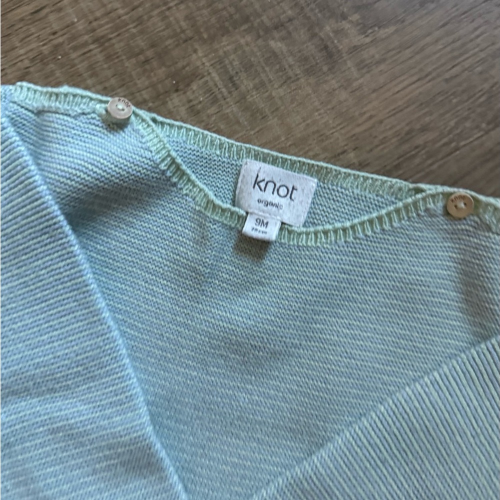 Infant 9-mo Knot Organic sweater & bloomers